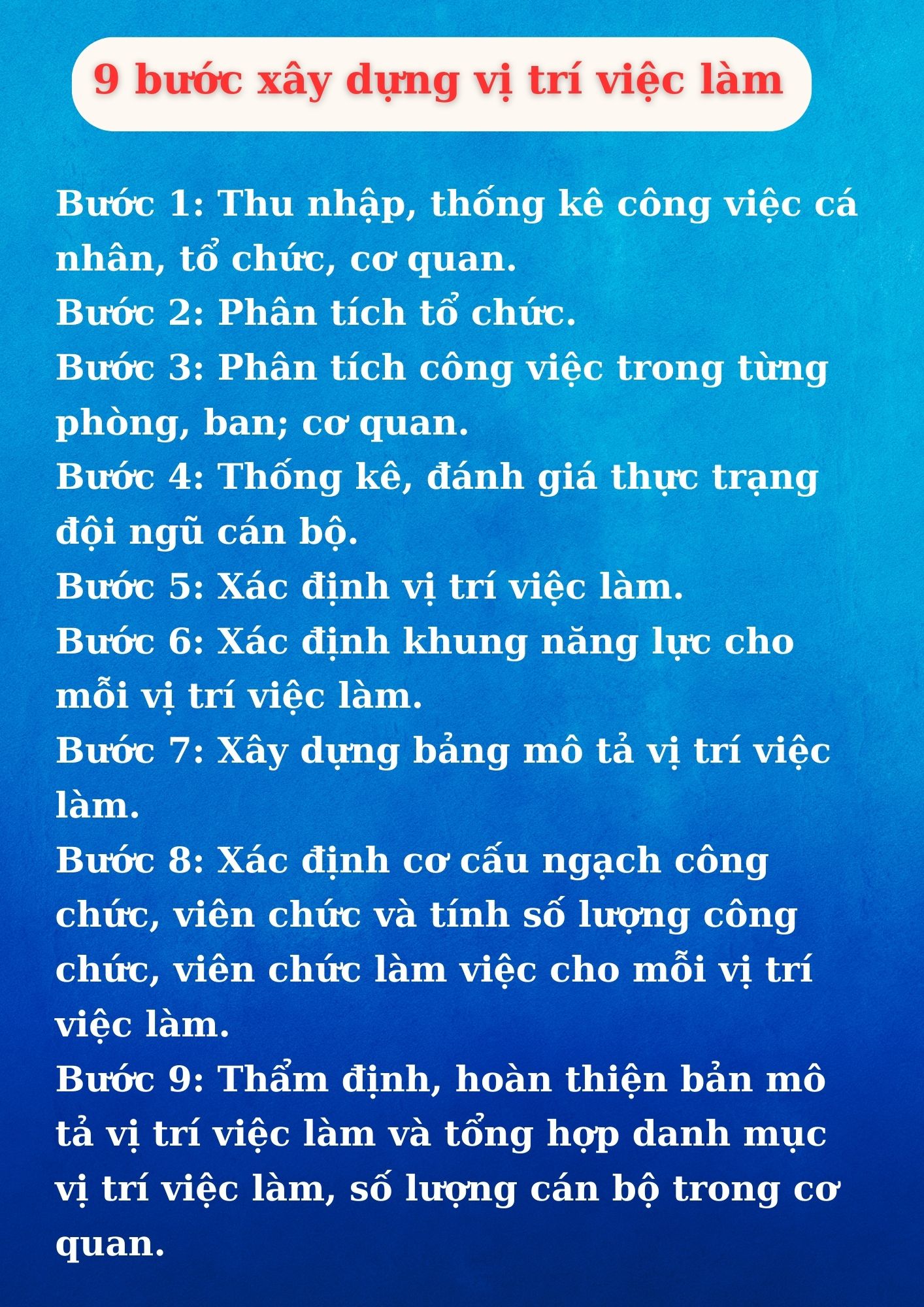 9 bước tinh giản biên chế