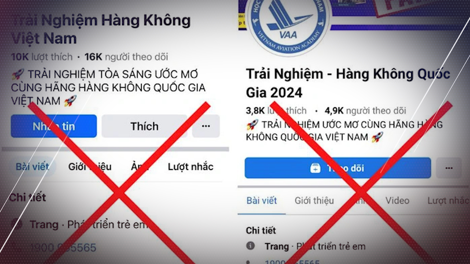 giả mạo trang học viện hàng không